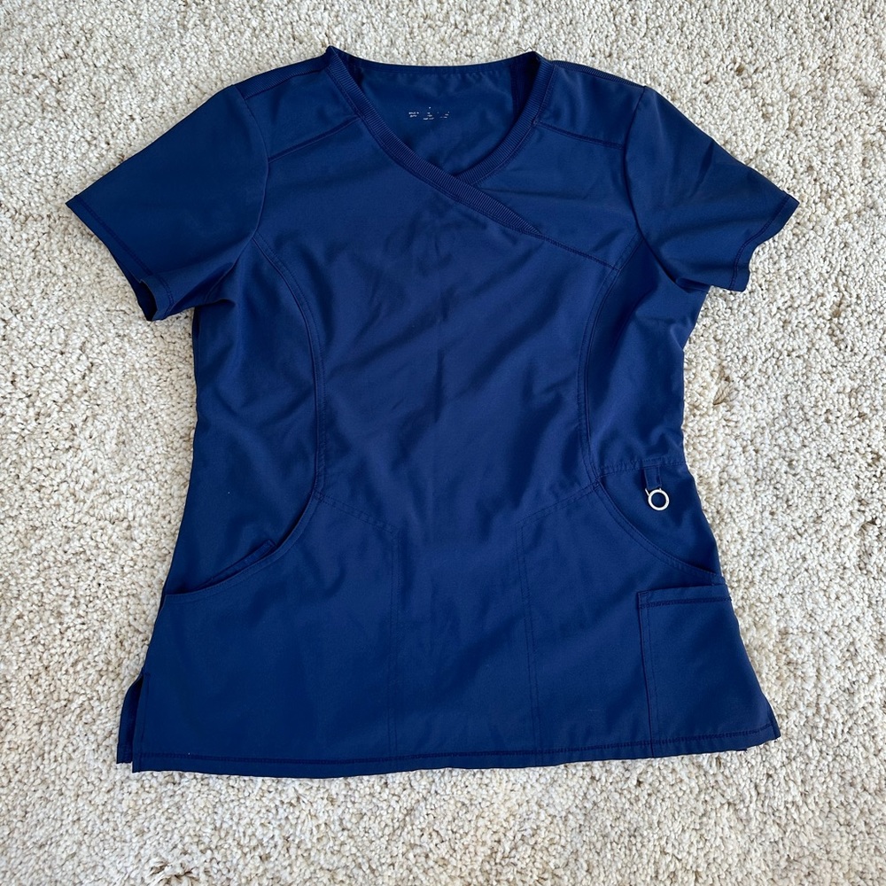Cherokee Infinity navy blue scrub top